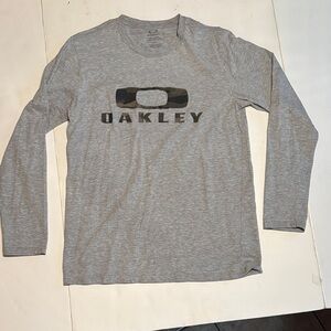 Oakley Gray Camo Logo Long Sleeve Shirt